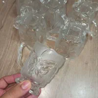 یک دست فنجان و یک عدد میوه خوری کریستال|ظروف سرو و پذیرایی|تهران, امیر بهادر|دیوار