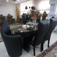 میز ناهار خوری ۶نفره مشکی شاین