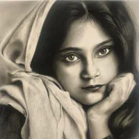 نقاشی چهره همراه با آوا، هدیه، کادو، سیاهقلم