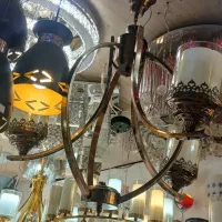 لوستر فلزی سه شعله