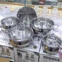 سرویس قابلمه استیل ترکیه ۹ پارچه