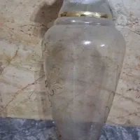 دو عدد گلدان شیشه ای