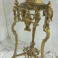لوستر برنجی اصل کنارسالنی ظرف میوه ایستاده|لوستر و چراغ آویز|ری, حمزه‌آباد|دیوار