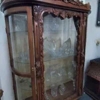 گنجه چوبی منبت کاری|بوفه، ویترین، کنسول|قوچان, |دیوار