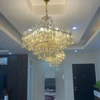 لوستر پذیرایی طلایی|لوستر و چراغ آویز|اهواز, کیانشهر|دیوار