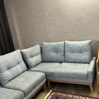 مبل ال راحتی چوبی، پارچهای، کاملاً سالم|مبلمان خانگی و میز عسلی|بجنورد, |دیوار