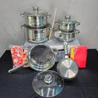 سرویس قابلمه استیل کرکماز کف چدن16پارچه اصلی ترکیه