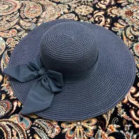 کلاه حصیری سورمه ای رنگ