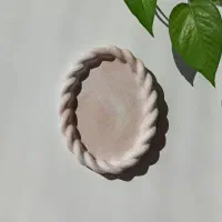 سینی شیاردار بیضی سنگ مصنوعی ، مناسب برای عکاسی