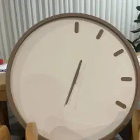 ساعت دیواری مینیمال /ساعت پینترستی/چوبی آرام گرد