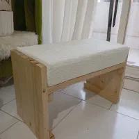 پاف و صندلی‌ چوبی مینیمال|صندلی و نیمکت|گرگان, |دیوار