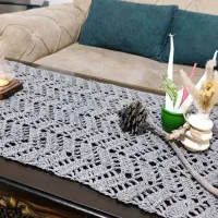 رانر قلاب بافی رافیا|پرده، رانر، رومیزی|تهران, دژکام|دیوار