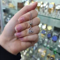 پلاک زنجیر قلبی نقره اصلی