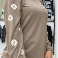 بولیز استین بلند طرح گل. جنس دورس اسپان