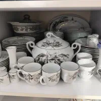 سرویس چینی ۱۲ نفره تمیز (میوه خوری ۲۴ نفره)