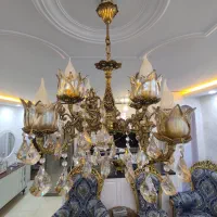 لوستر تمام برنج در حد نو ۴شاخه