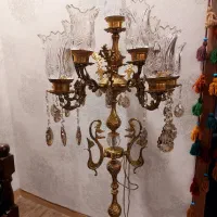 کنارسالنی برنز|لوستر و چراغ آویز|اراک, |دیوار