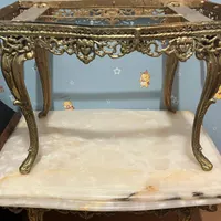 دو عدد میز عسلی برنجی با سنگ مرمر|مبلمان خانگی و میز عسلی|تبریز, |دیوار
