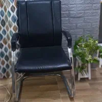 صندلی انتظار ،چرم ، استیل
