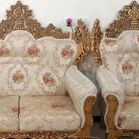 مبل سلطنتی ۷ نفره|مبلمان خانگی و میز عسلی|کاشان, شهرک خاتم الانبیا (مسکن ملی کاشان)|دیوار
