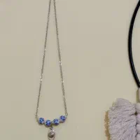 گردن آویز استیل با مهره های سرامیک|بدلیجات|بندر ماهشهر, |دیوار