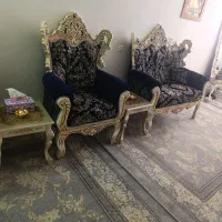 مبل سلطنتی چوب اصل.7نفره 8000000|مبلمان خانگی و میز عسلی|رباط‌کریم, رباط‌کریم|دیوار