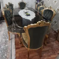مبل استیل ۹ نفره سالم و ۸ نفره میز ناهار خوری