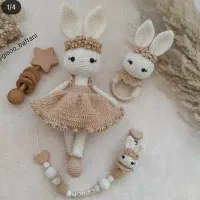 عروسک بافتنی طرح خرگوش