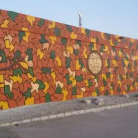 سیمانکاری طرح سنگ نما و درخت