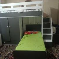 تخت دو طبقه بزرگ پله منبری|تخت و سرویس خواب|تربت جام, جامی|دیوار