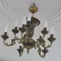 لوستر برنجی ۵ شاخه