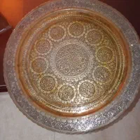 سینی مسی قلم کاری شده قدیمی