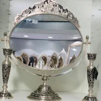 آینه شمعدان تمام نقره فاخر