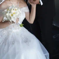 لباس عروس یقه قایقی