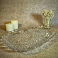 « سینی شیشه ای طرح انگور »