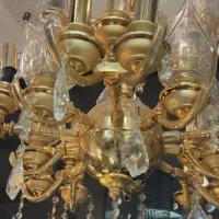 لوستر طرح تعویض فقط طلایی « قدیمی و کهنه »|لوستر و چراغ آویز|شیراز, شهرک گلستان|دیوار