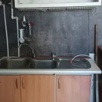 کابینت فلز و سینک دوقلو