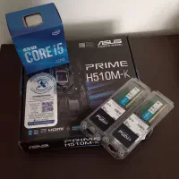 باندل مادربرد Asus h510 و Cpu i5 10400 و ۱۶ گیگ رم