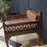 صندلی چوبی با تشک (نو)|صندلی و نیمکت|تفت, |دیوار