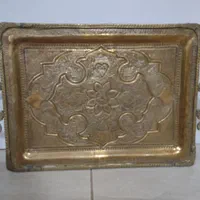 سینی برنجی عتیقه با قدمت ۷۰ سال