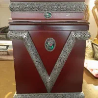 سطل زباله و جادستمال کاغذی طرح چوب زرشکی