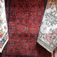 ۶ متری کرک لاکی نقشه ستاره پشم دست ریس براق