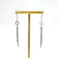 گوشواره تمام نقره مدل آویزی فلاور|بدلیجات|تبریز, |دیوار