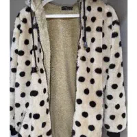 کاپشن دخترانه خال خالی