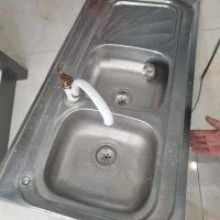 سینک دوقلو|آب‌چکان و نظم‌دهنده ظروف|قم, سراجه (۱۵ خرداد)|دیوار