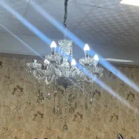 لوستر ۶ شاخه شیشه ای