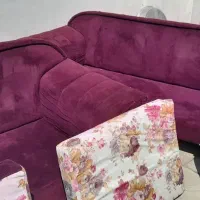 مبل ۷ نفره سالم سالم بدون پارگی وچراغ گاز|مبلمان خانگی و میز عسلی|شاهین دژ, |دیوار