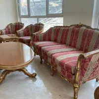 مبلمان فرانسوی ۹ نفره + ناهار خوری ۱۰ نفره + بوفه|مبلمان خانگی و میز عسلی|تهران, ظفر|دیوار