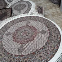 فرش ریز ماهی دایره ۱×۱ کرم ست پادری مرینوس گرد|فرش|تبریز, |دیوار