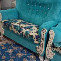 فروش فوری مبل 7نفره به همراه بوفه و3 عدد عسلی|مبلمان خانگی و میز عسلی|سلمانشهر, |دیوار